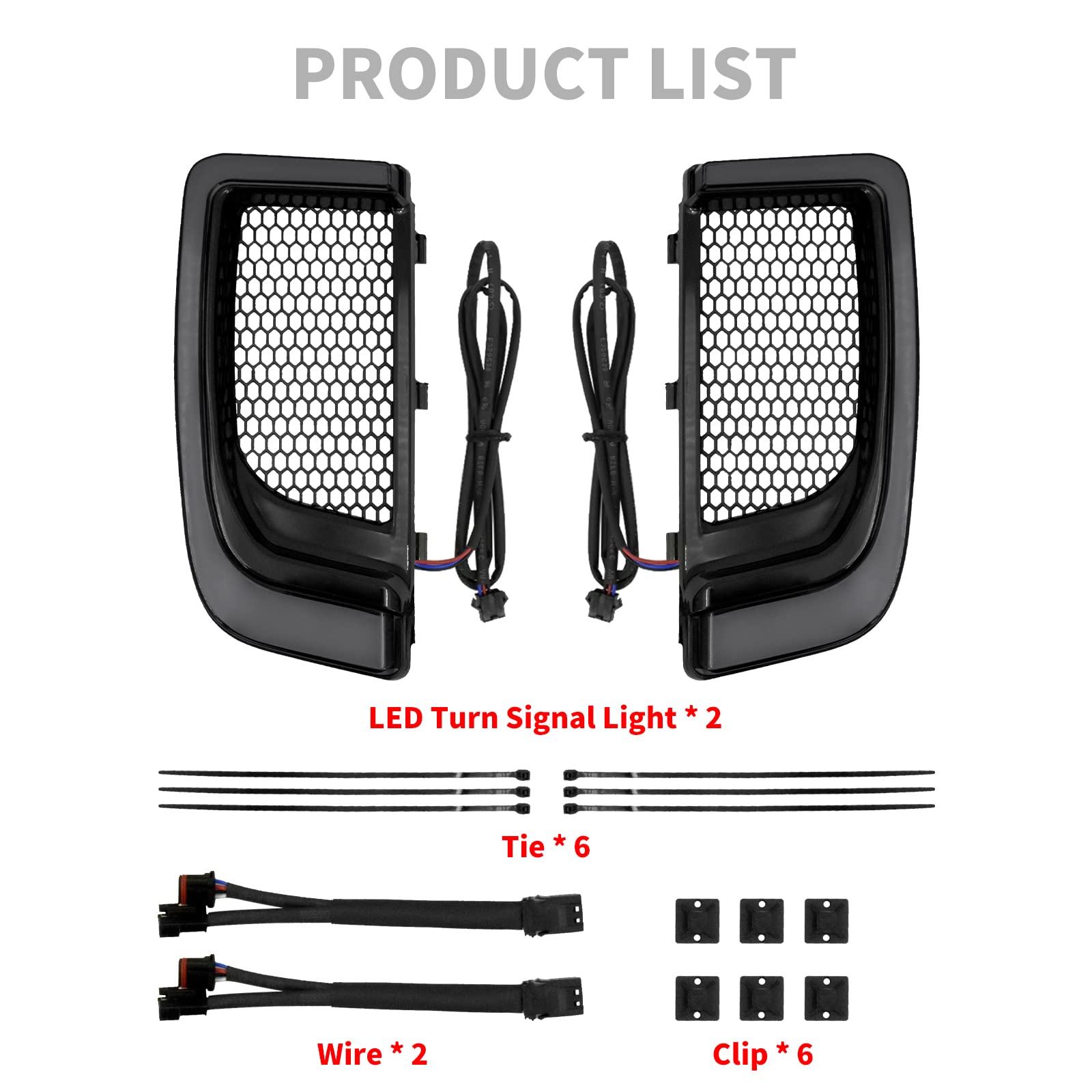 Amazon | HDBUBALUS バイク LED ロワー フェアリング グリル
